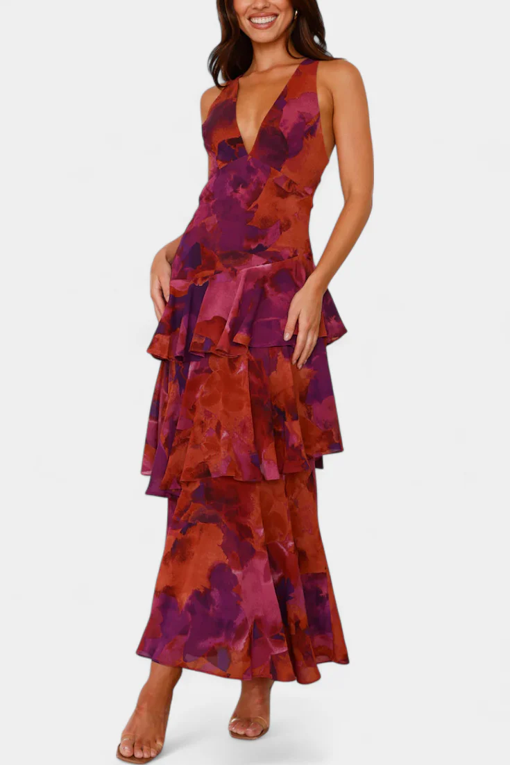 Kensie - Abito In Chiffon Con Scollo a V e Strati Fluenti - Image 8
