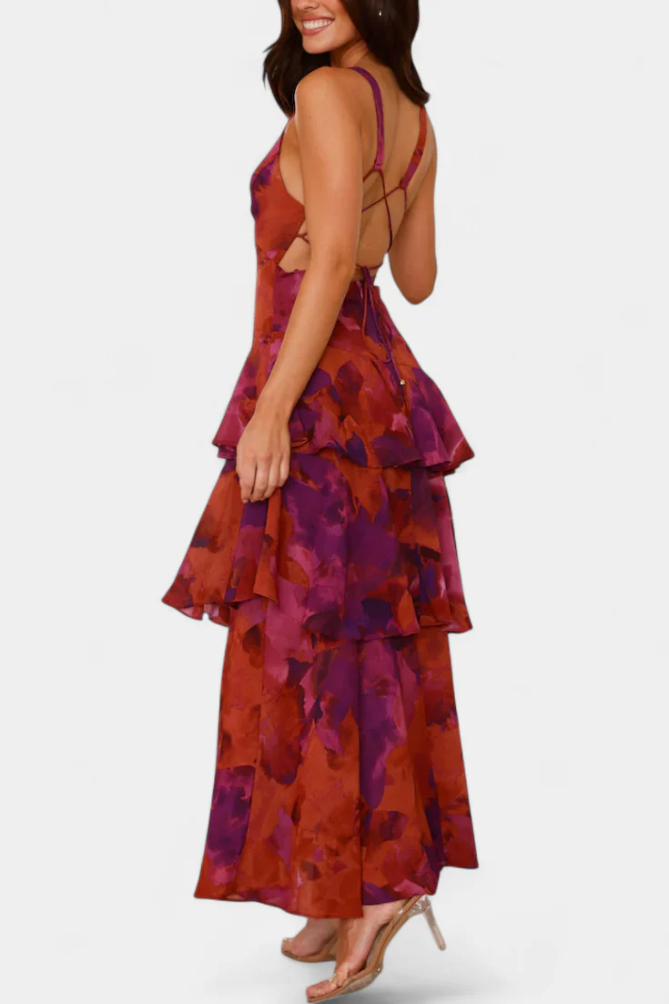 Kensie - Abito In Chiffon Con Scollo a V e Strati Fluenti - Image 9