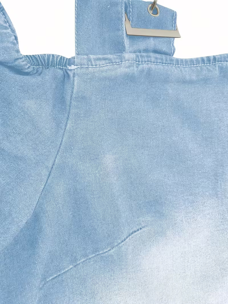 Kenya - Top in denim con Spalle Scoperte e Maniche Corte - Image 7