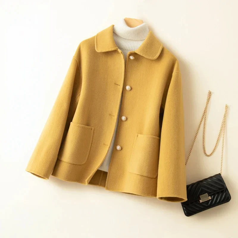 Nezaket - Elegante Cappotto In Cashmere a Maniche Lunghe
