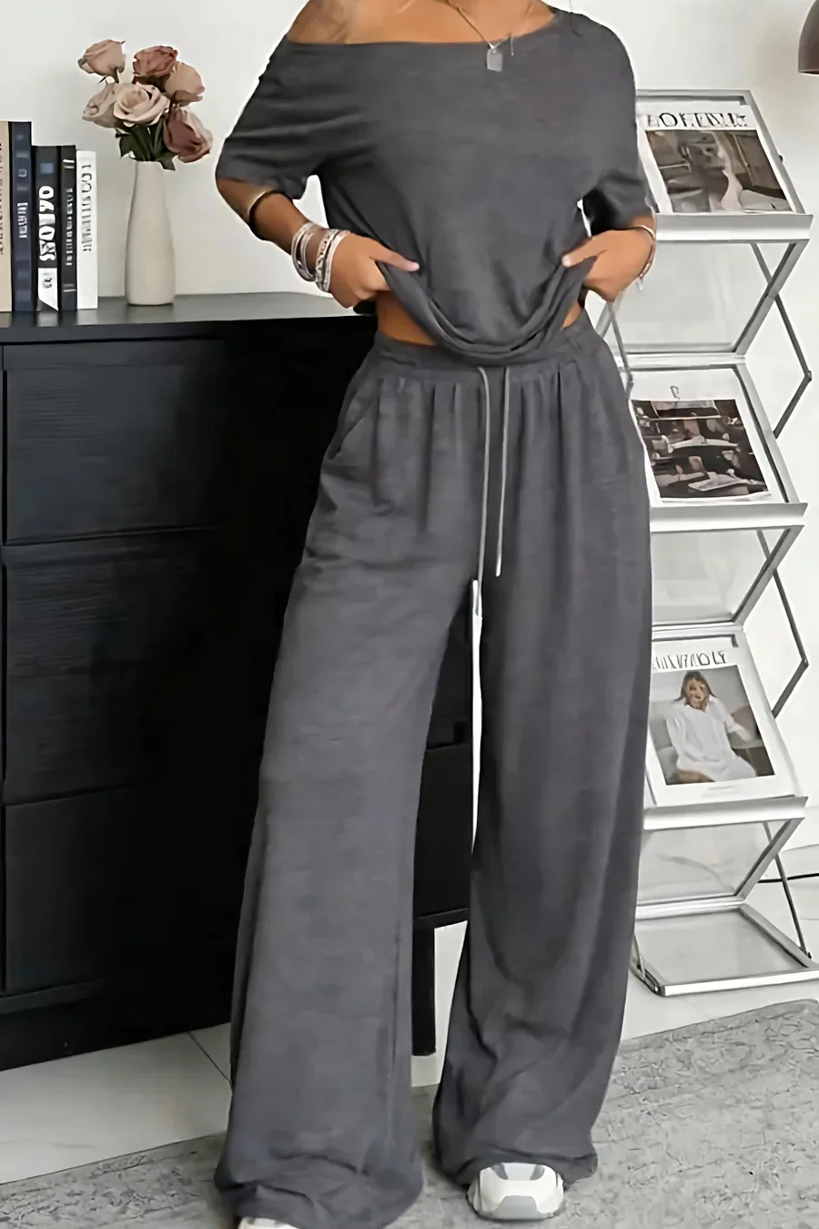 Khairina - Set a Due Pezzi Con Spalle Scoperte - Image 2
