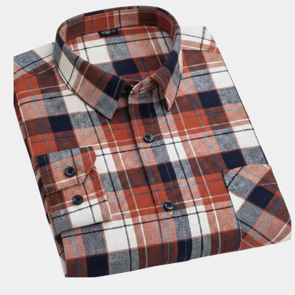 Kingsley - Camicia a Maniche Lunghe In Cotone a Quadri - Image 3