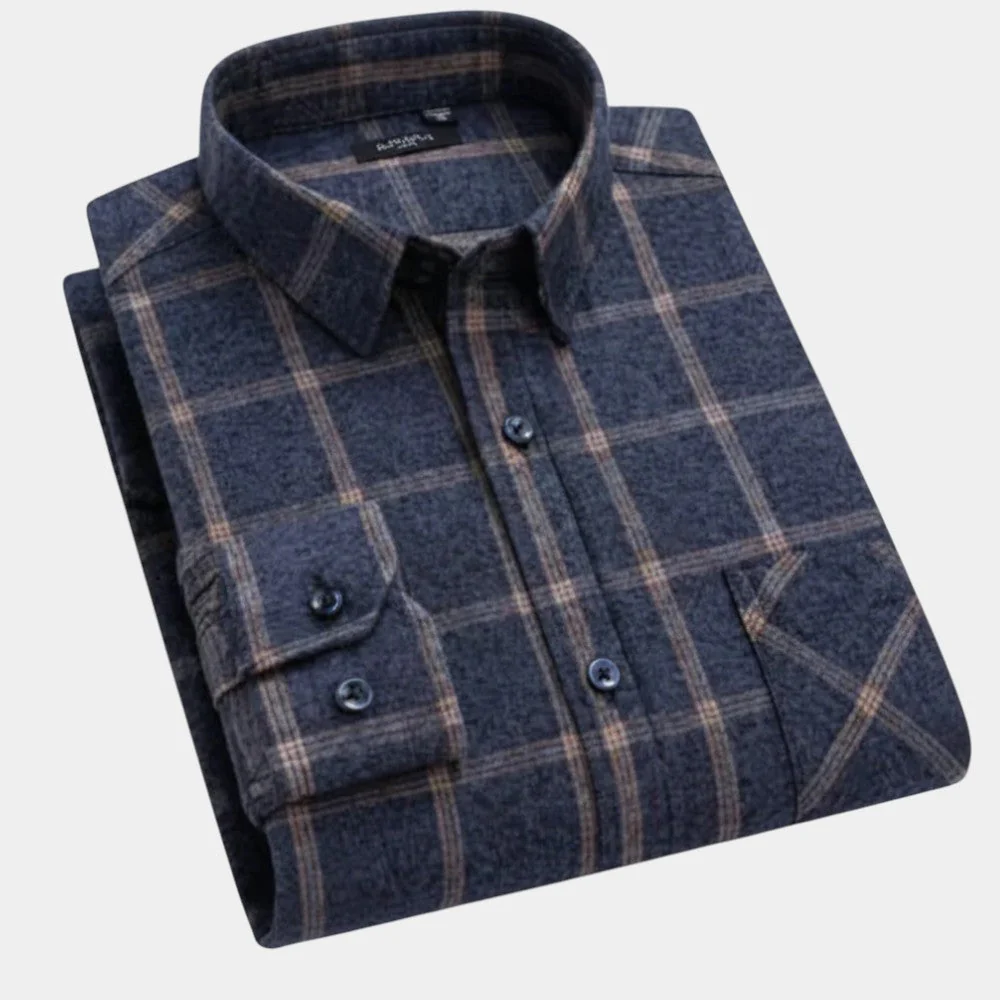 Kingsley - Camicia a Maniche Lunghe In Cotone a Quadri - Image 5
