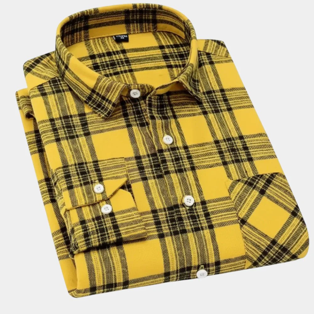 Kingsley - Camicia a Maniche Lunghe In Cotone a Quadri - Image 7