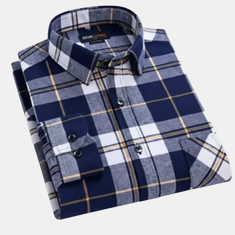 Kingsley - Camicia a Maniche Lunghe In Cotone a Quadri - Image 8