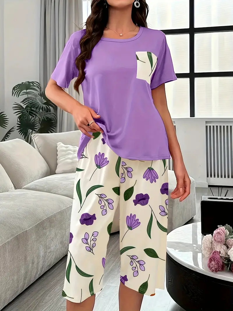 Kinsley - Confortevole Set Abbigliamento Da salotto Con Stampa Floreale - Image 4