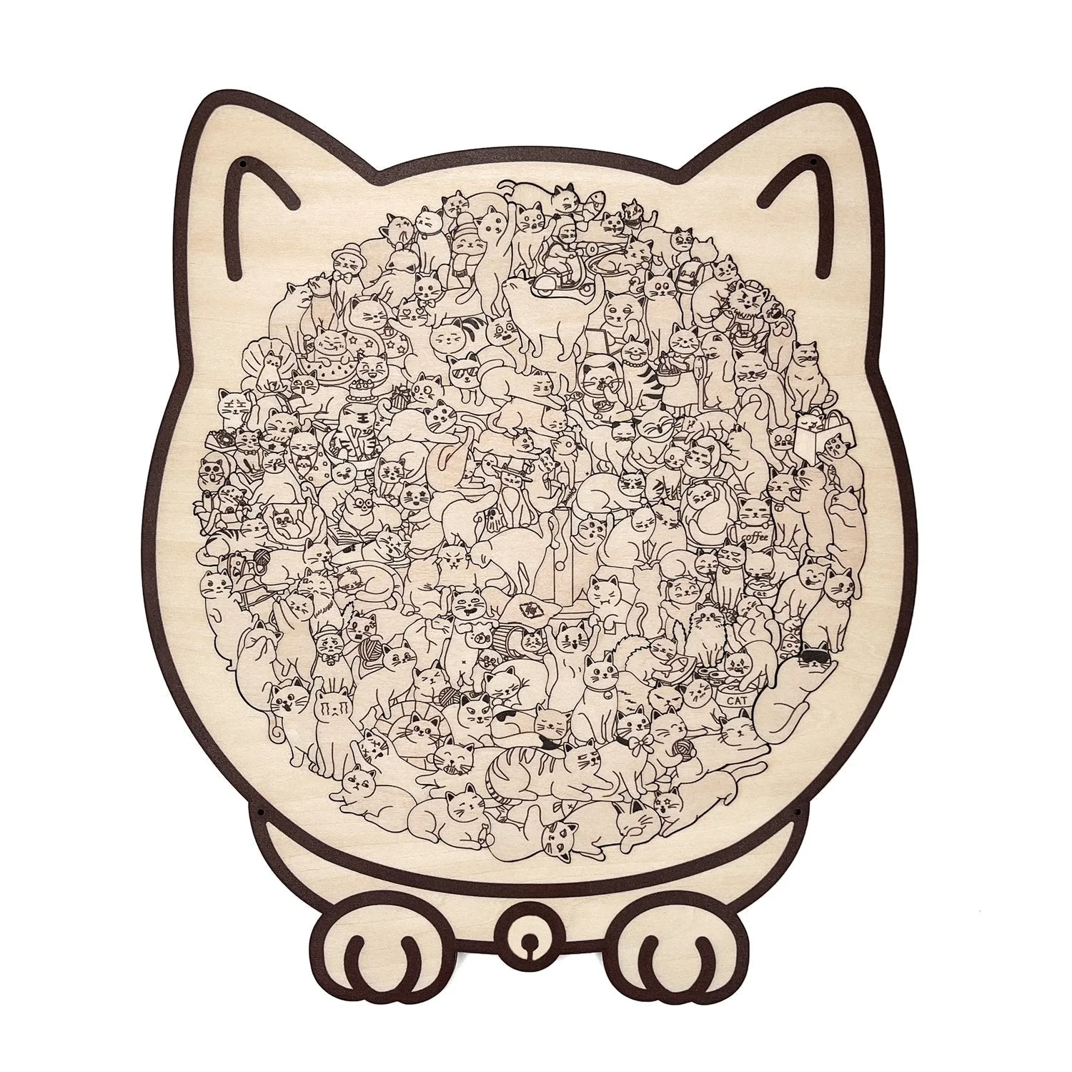 KittyCluster - Puzzle In Legno a Forma Di Gatto Da 135 Pezzi - Image 4