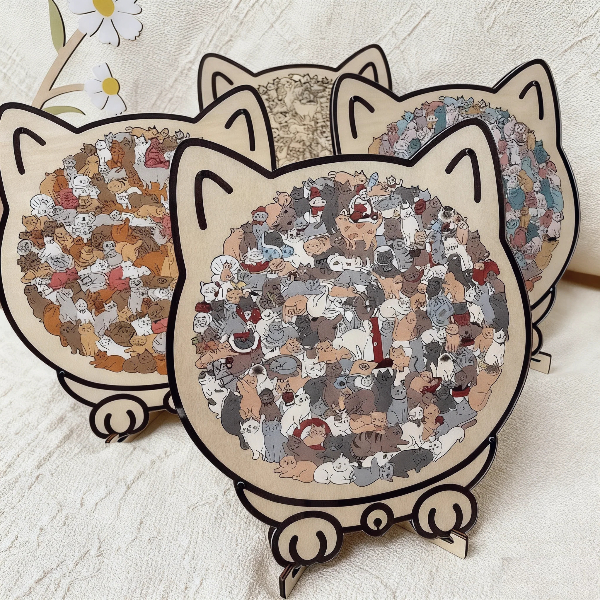 KittyCluster - Puzzle In Legno a Forma Di Gatto Da 135 Pezzi - Image 6