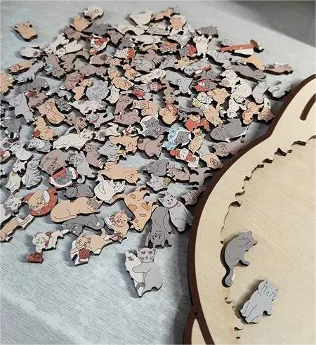 KittyCluster - Puzzle In Legno a Forma Di Gatto Da 135 Pezzi - Image 8