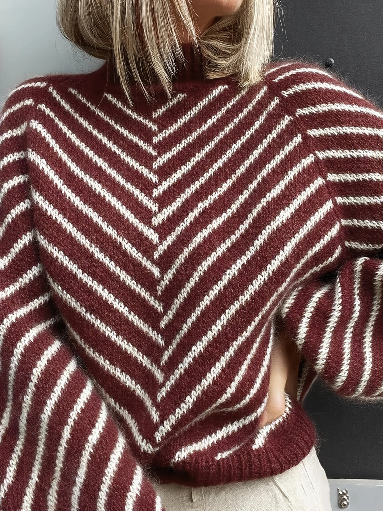 Klarysa - Maglione Casual a Maniche Lunghe Lavorato a Maglia - Image 8