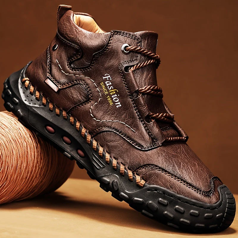 Kolman - Stivaletti Casual In Pelle Con Lacci E Suola Antiscivolo - Image 3