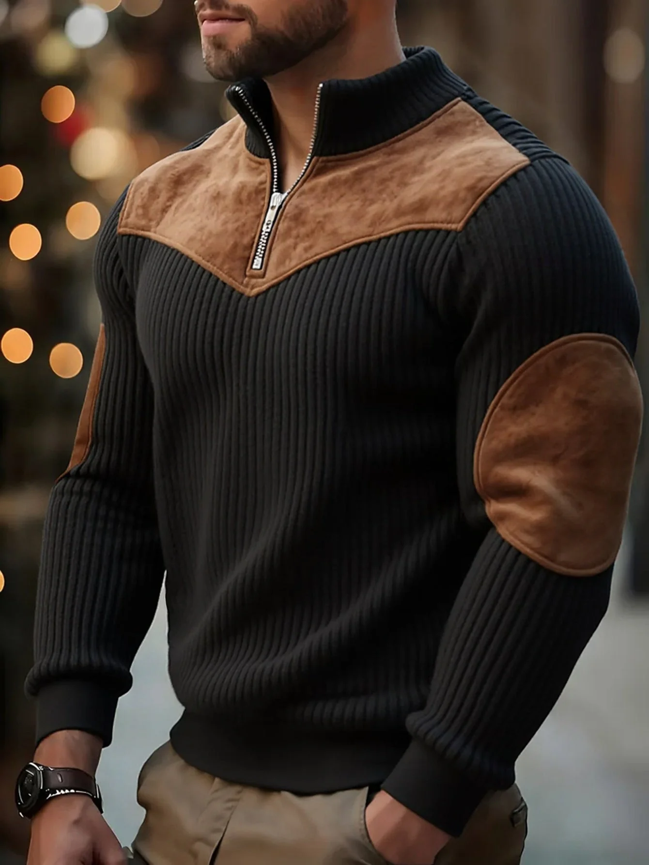 kortez - Maglione Casual Lavorato A Maglia Con Mezza Zip - Image 10