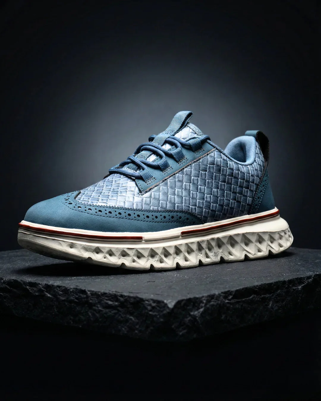 Kremer - Scarpa da Ginnastica Stringate in Pelle Intrecciata - Image 3