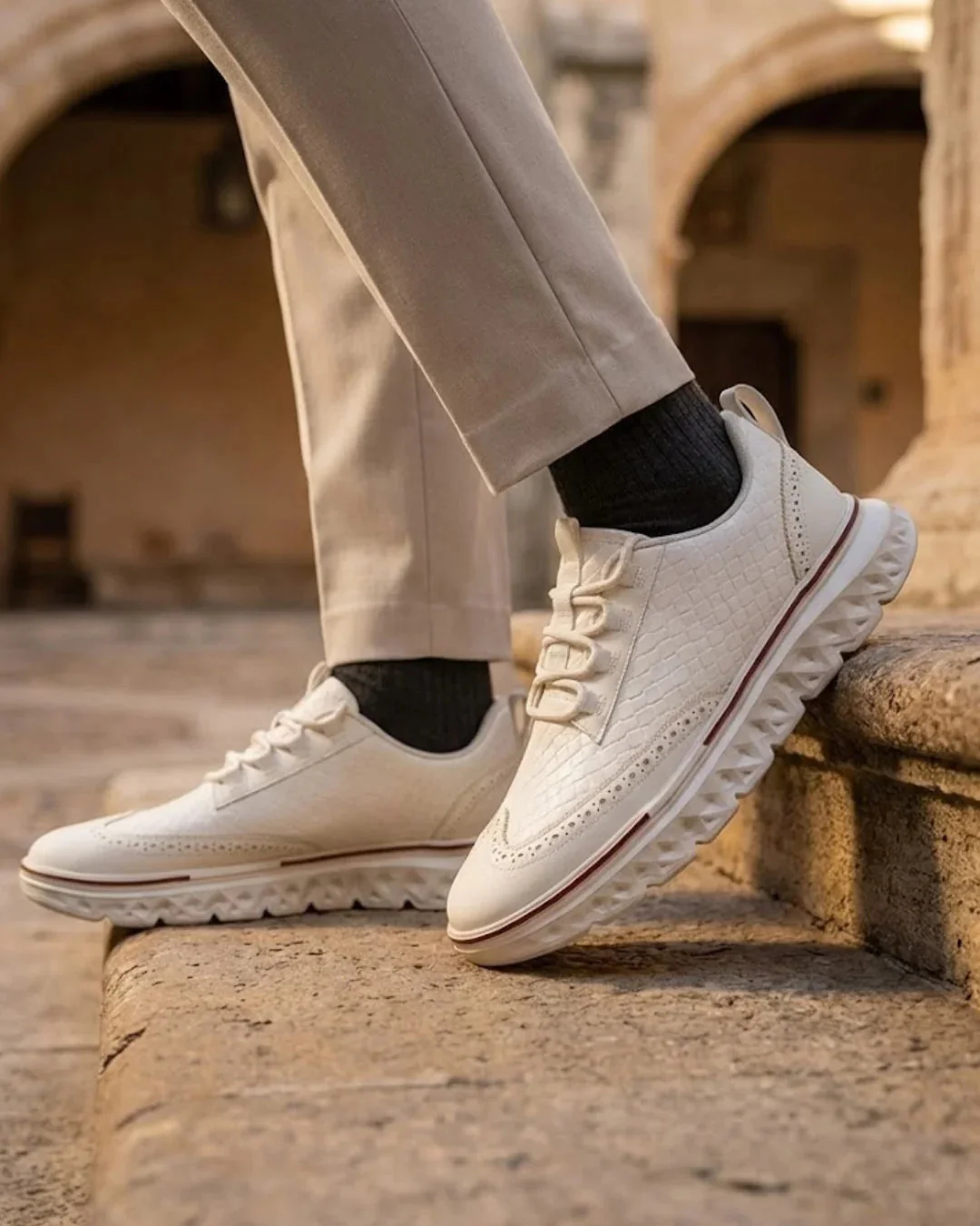 Kremer - Scarpa da Ginnastica Stringate in Pelle Intrecciata - Image 8