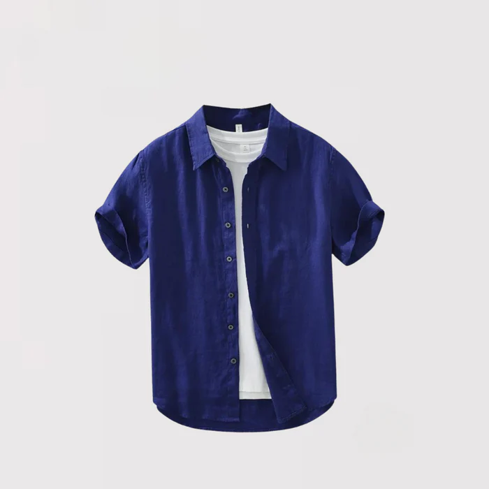 Kurtis - Camicia di Lino a Maniche Corte - Image 2