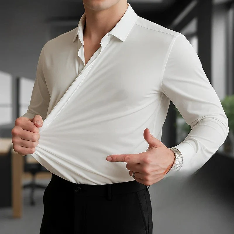 Kusek - Elegante Rughe Gratis Maglietta Elasticizzata - Image 7
