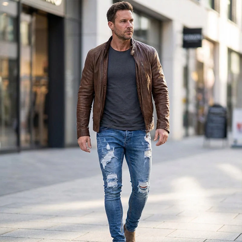Kuzma - Jeans Skinny Eleganti Dall'effetto Consumato - Image 5