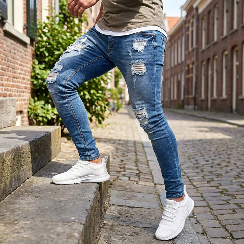 Kuzma - Jeans Skinny Eleganti Dall'effetto Consumato - Image 8