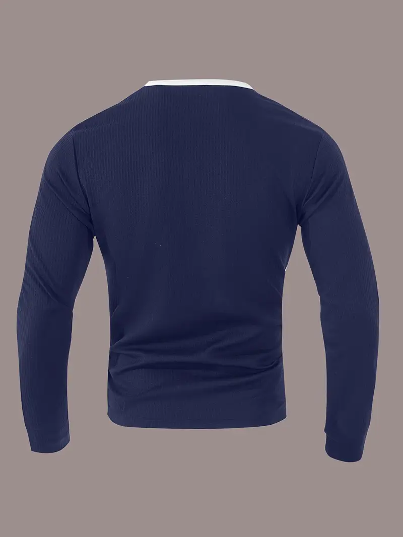 Kyran - Camicia Henley A Maniche Lunghe Con Motivo A Nido d'Ape - Image 12
