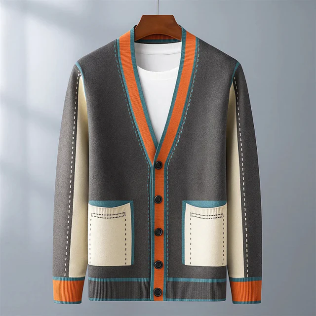 Lajos - Cardigan In Lana Lavorato a Maglia Con Tasche - Image 2