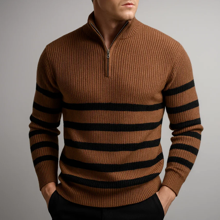 Lamine - Maglione Con Zip In Maglia A Coste - Image 2