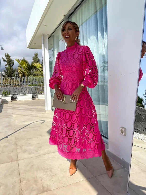 Larena - Elegante Abito Midi in Pizzo - Image 3