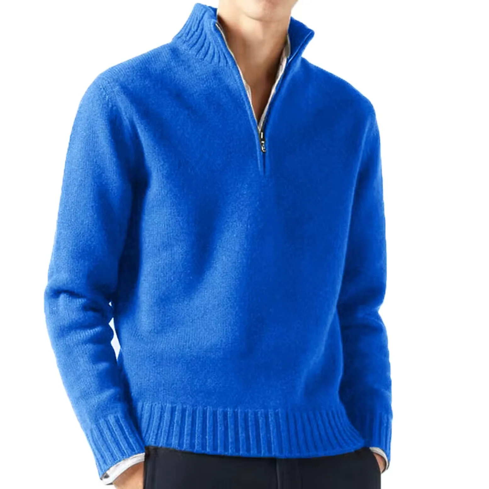 Larsen - Maglione Lavorato a Maglia Con Mezza Zip - Image 3
