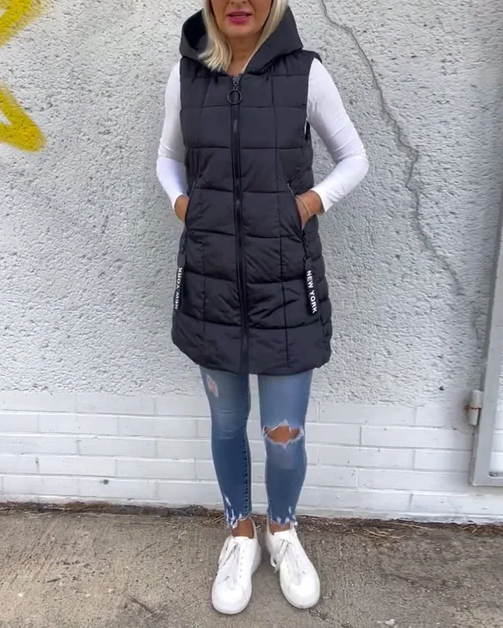 Laruna - Cappotto Imbottito Senza Maniche Con Cerniera