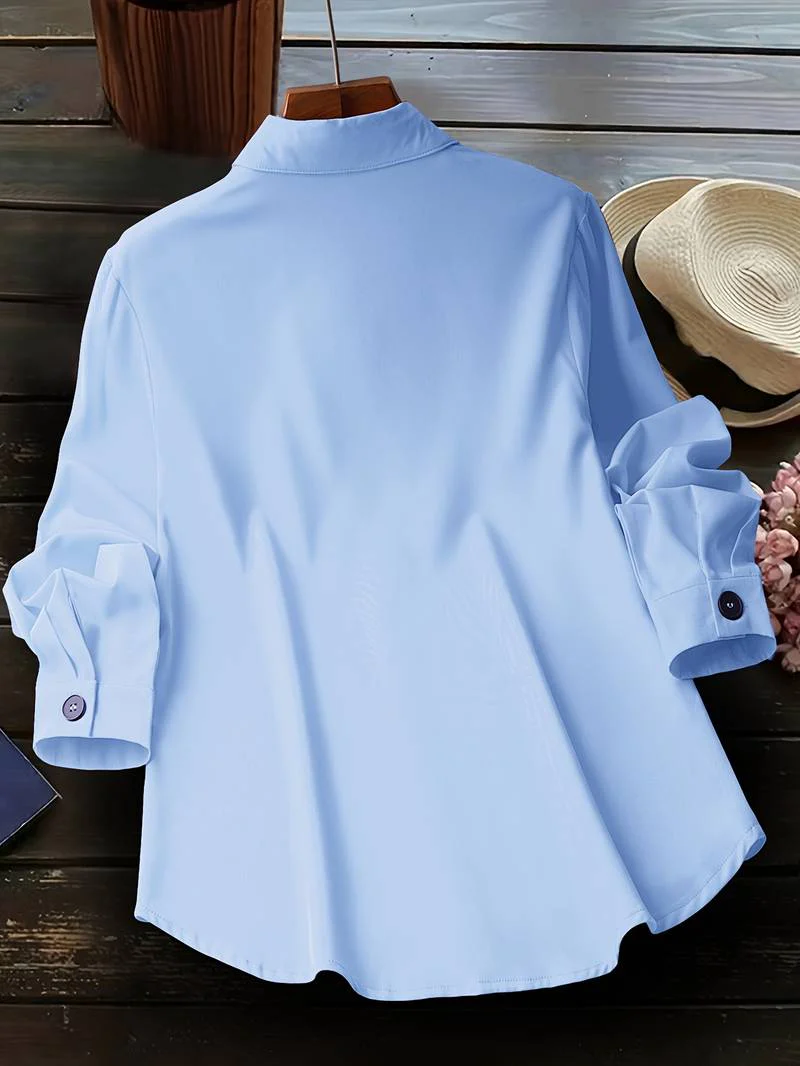 Lasangi - Camicia Casual a Maniche Lunghe Con Bottoni Multipli - Image 11