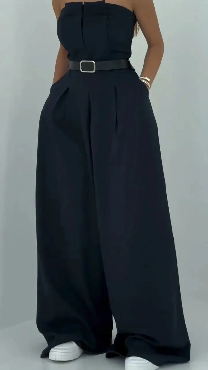 Lavara - Imposta Composta Da Blazer Corto e Pantaloni a Gamba Larga - Image 6