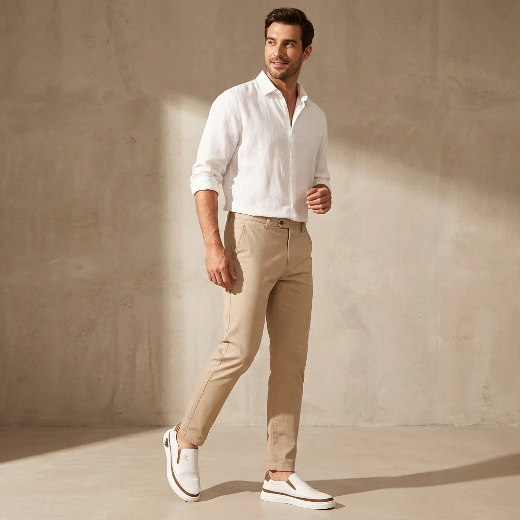 Lazari - Sneaker Slip-on in Pelle - Image 3