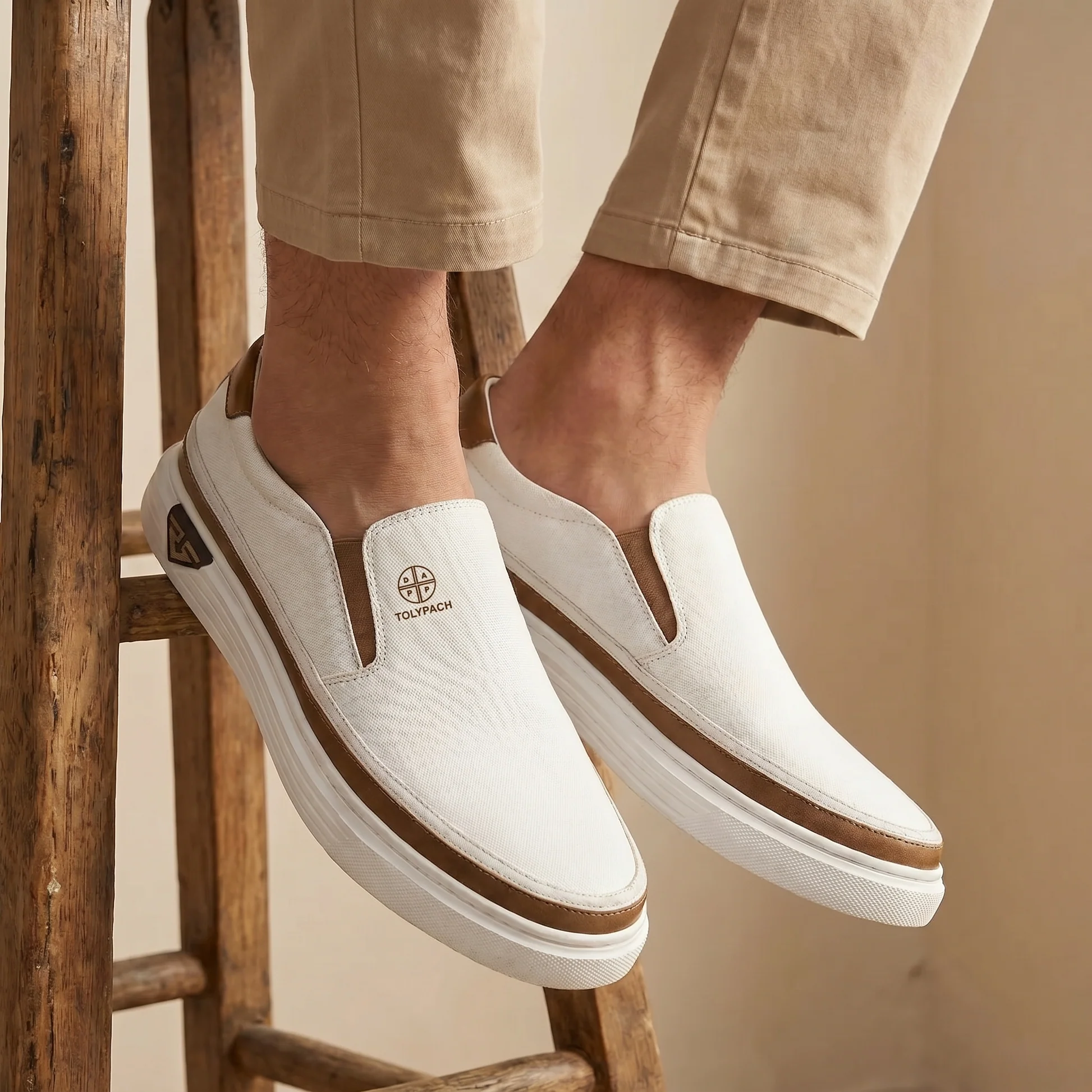 Lazari - Sneaker Slip-on in Pelle - Image 4