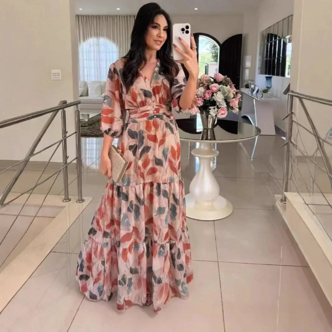 Lella - Elegante Abito Lungo Floreale - Image 3