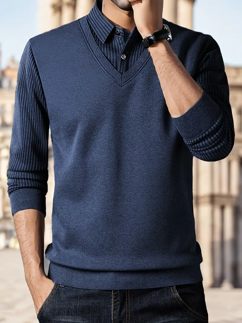 Leroy - Maglione Casual A Maniche Lunghe Lavorato A Maglia - Image 12