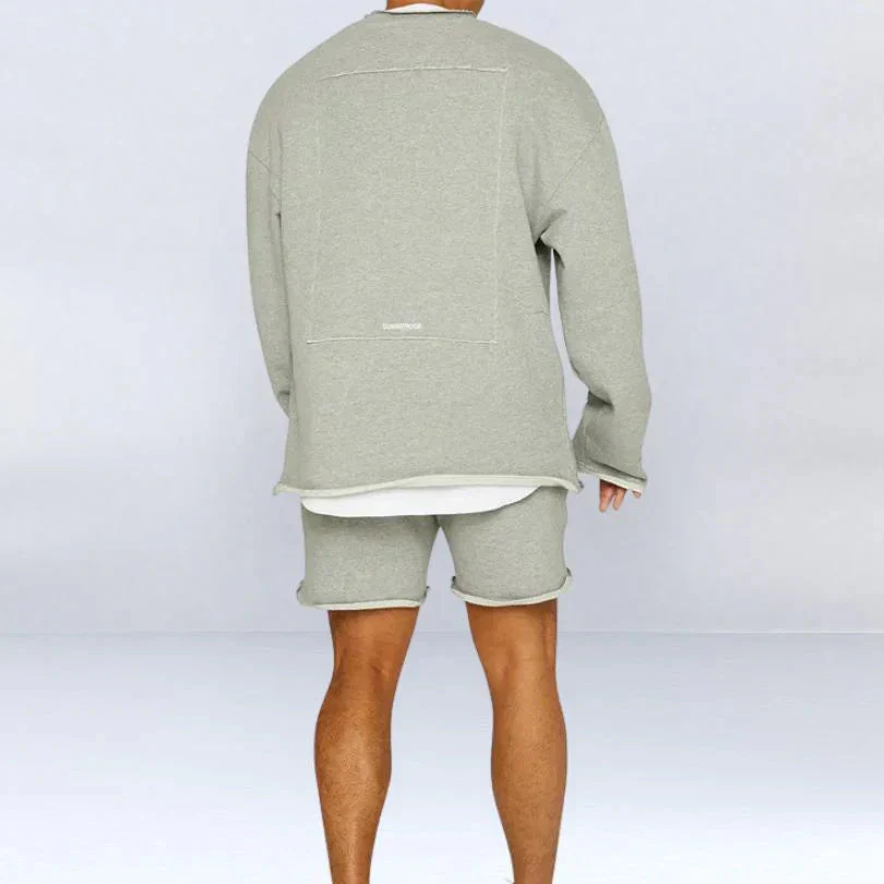 Leszek - Elegante Maglione A Maniche Lunghe Con Pantaloncini - Image 7