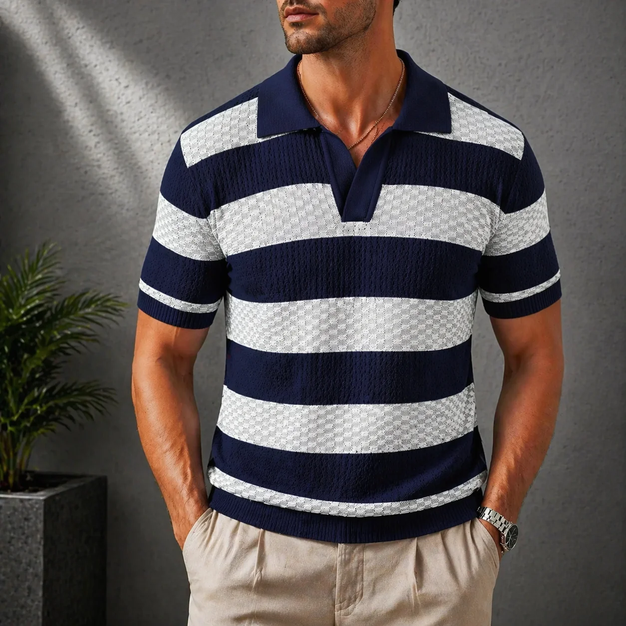 Leunard - Polo in maglia a righe - Image 2