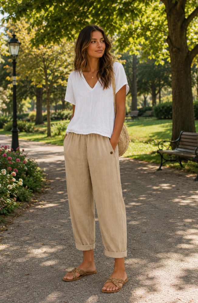 Lindia - Pantaloni Leggeri in Lino - Image 7