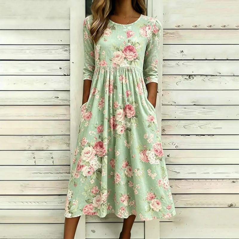 Liniza - Abito Con Stampa Floreale Vintage - Image 2