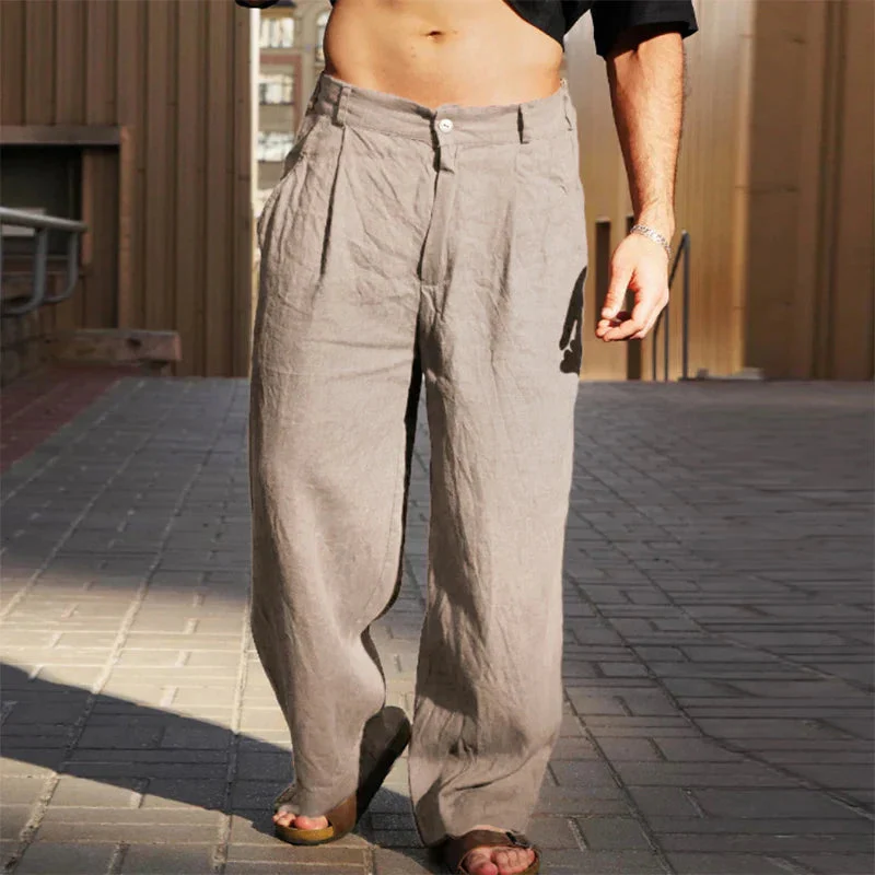 Liping - Pantaloni Larghi In Lino - Image 4