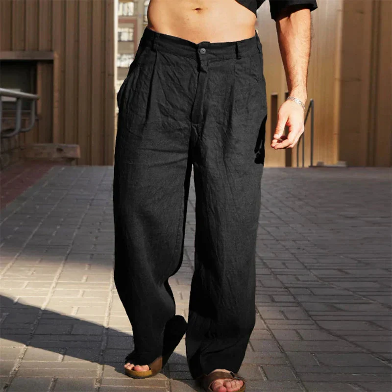 Liping - Pantaloni Larghi In Lino - Image 5