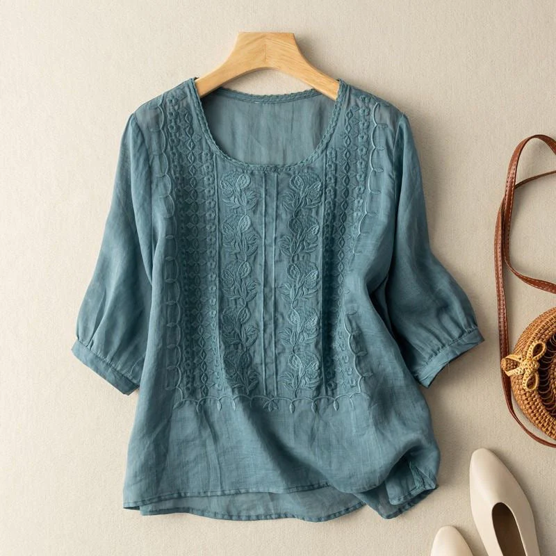 Litsa - Camicia Casuale A Maniche Corte - Image 4