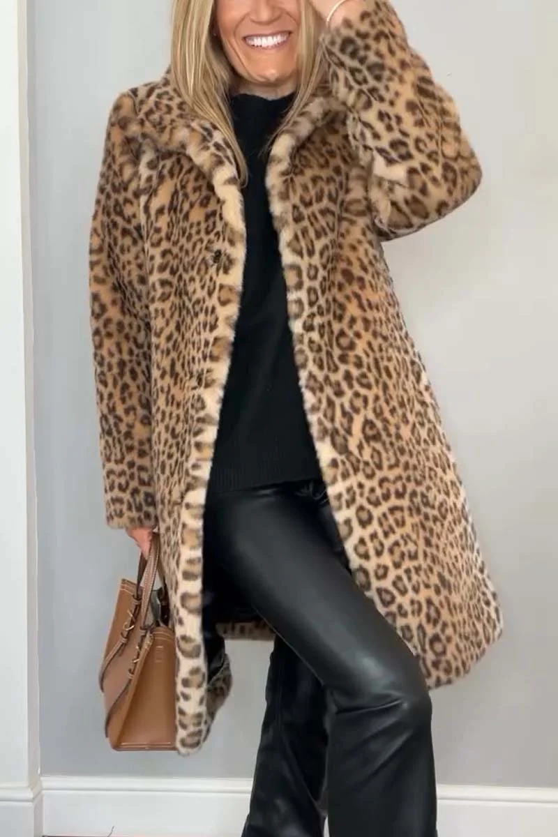 Lizzie - Cappotto Con Stampa Leopardata