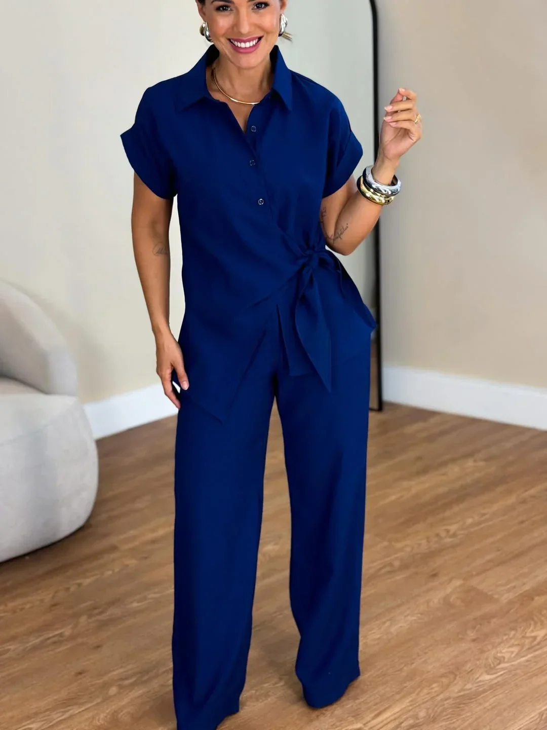 Lorie - Elegante Completo a Due Pezzi Con Laccio Frontale - Image 10