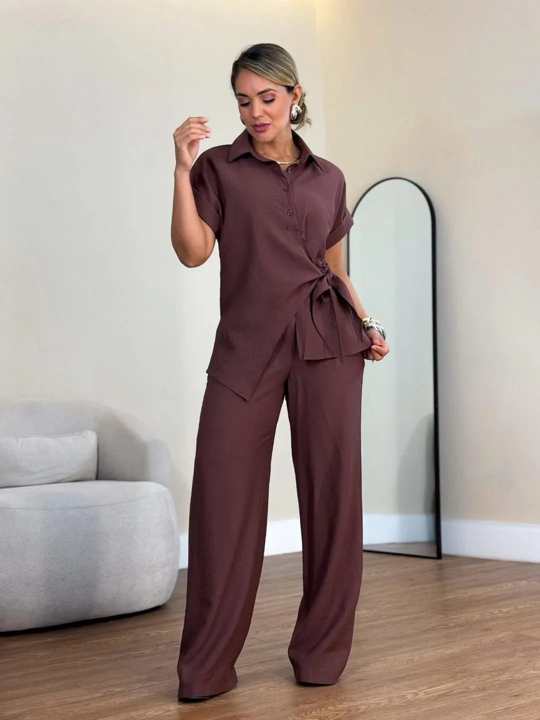 Lorie - Elegante Completo a Due Pezzi Con Laccio Frontale - Image 2