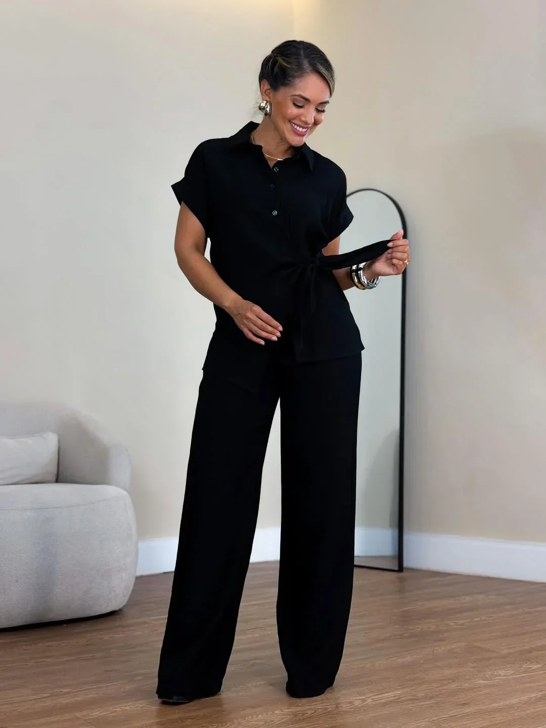Lorie - Elegante Completo a Due Pezzi Con Laccio Frontale - Image 3