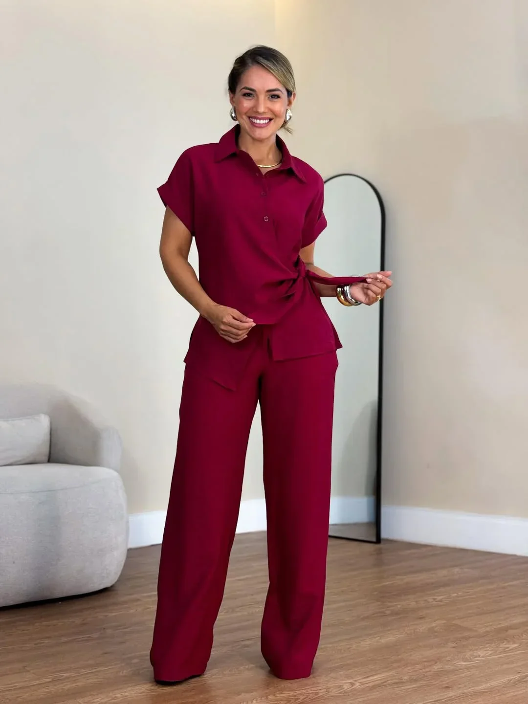 Lorie - Elegante Completo a Due Pezzi Con Laccio Frontale - Image 4