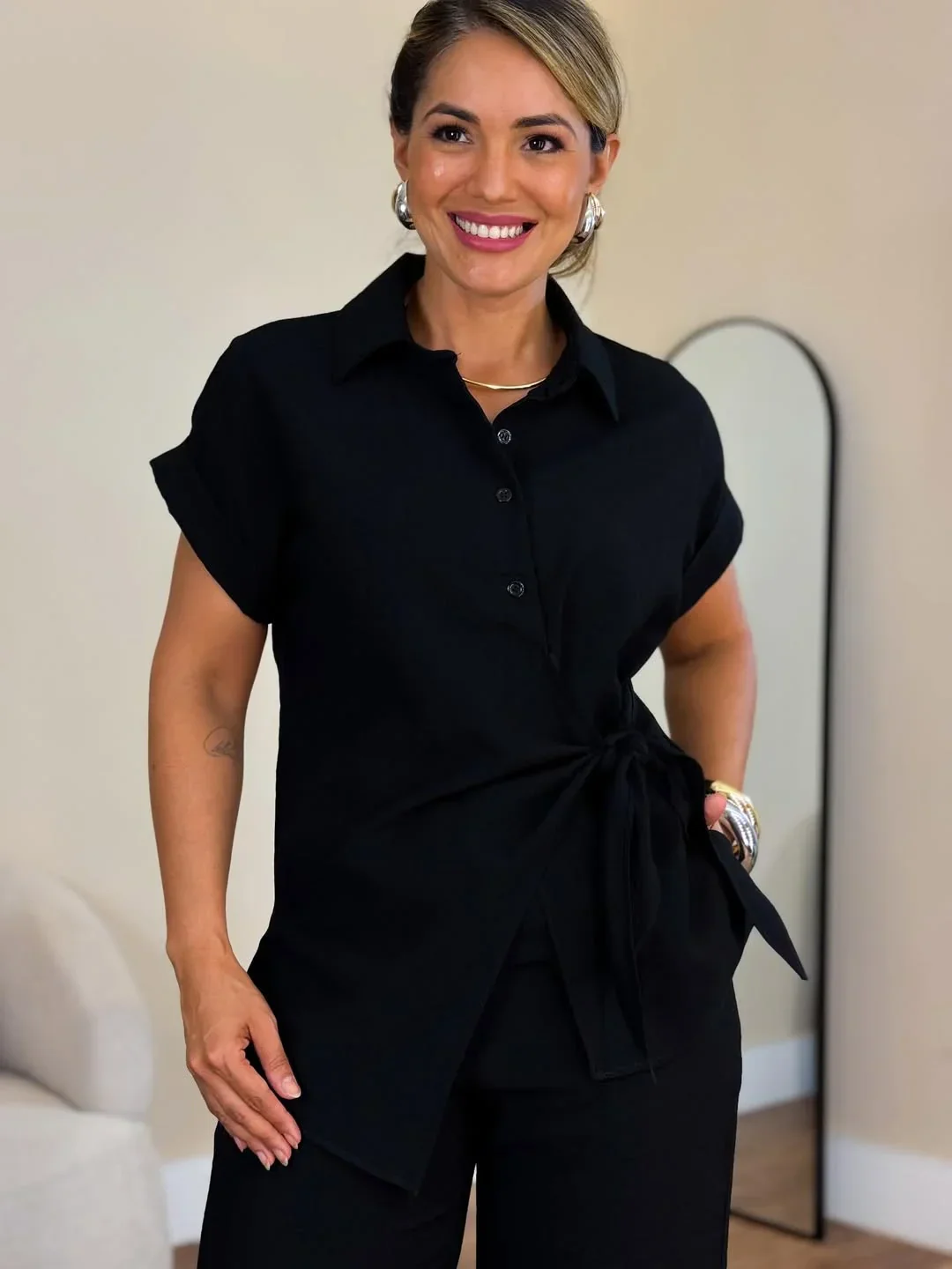 Lorie - Elegante Completo a Due Pezzi Con Laccio Frontale - Image 8