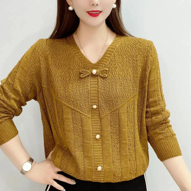 Luana - Semplice e Versatile Maglione a Maglia Cava - Image 4