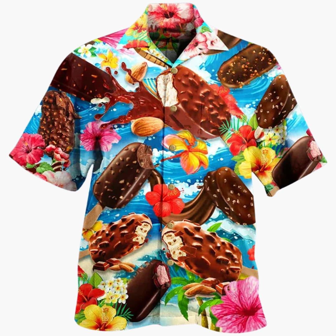 Lubomir - Elegante Camicia Estiva Con Stampa Gelato - Image 2
