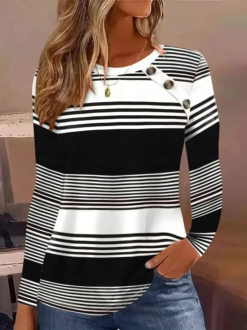 Lucie - Camicia a Maniche Lunghe Con Scollo Rotondo - Image 2